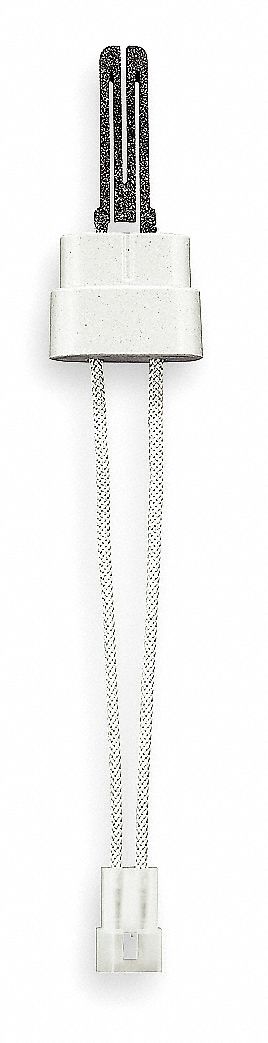 Hot Surface Igniter: Universal, Silicon Carbide, 5 1/2 in Lead Lg, 120V AC, Plug-In, Flat Tip