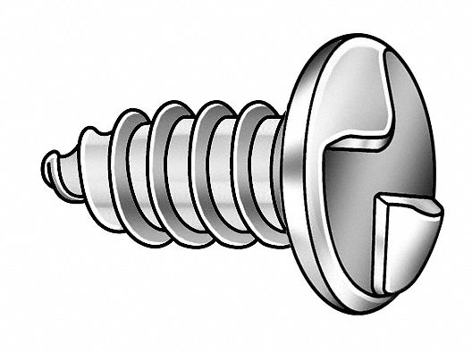 TAMPER RESISTANT SCREW, #14 SIZE, 1 IN L, 18-8 STAINLESS STEEL, PLAIN, ROUND, ONE-WAY, 25 PK