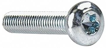 MACHINE SCREW, #10-32 THREAD, ⅜ IN L, STEEL, ZINC PLATED, PAN, TORX, ASME B18.6.3, 100 PK