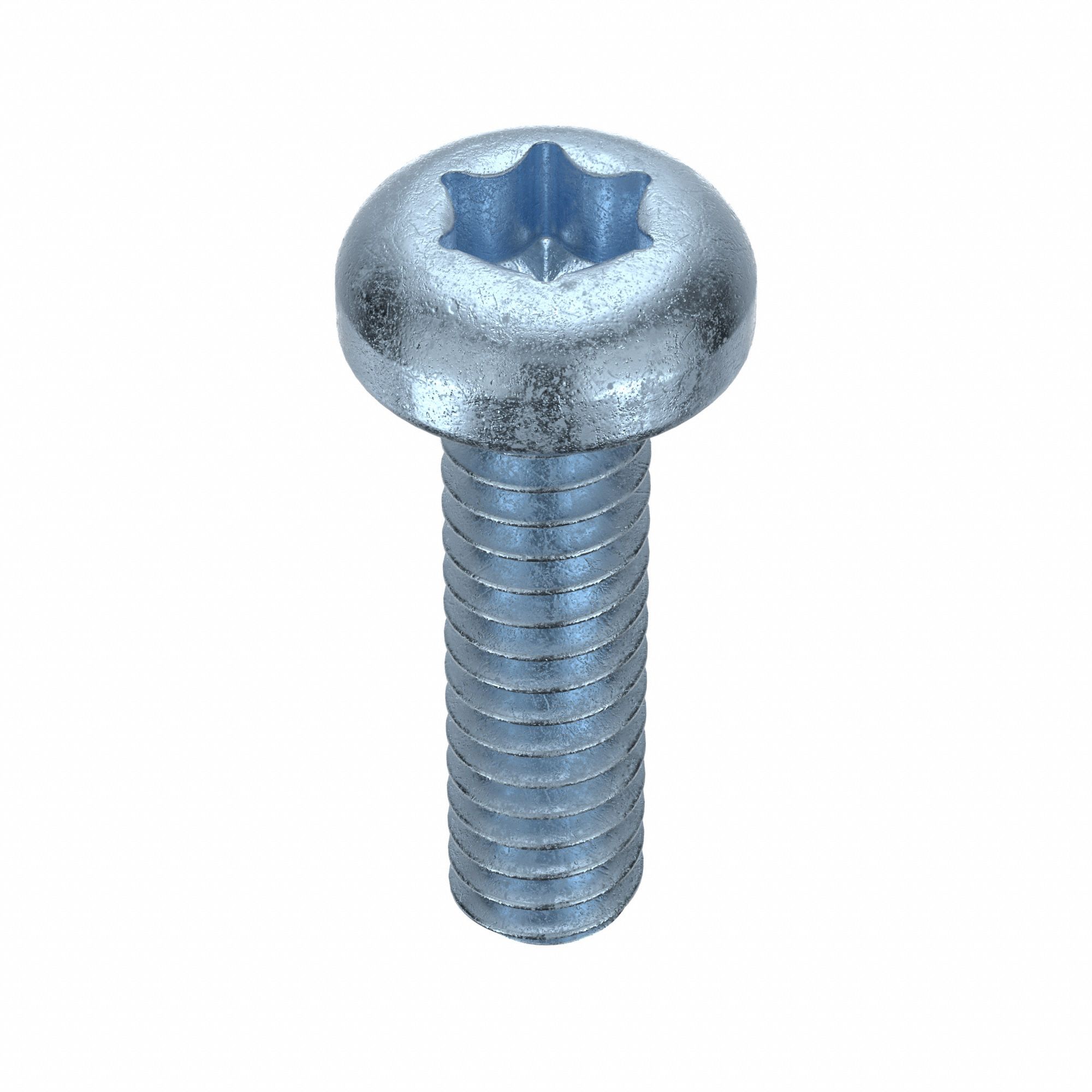 Machine Screw: #2-56 Thread Size, 5/16 in Lg, Steel, Zinc-Plated, Pan, Torx®/Star, 100 PK