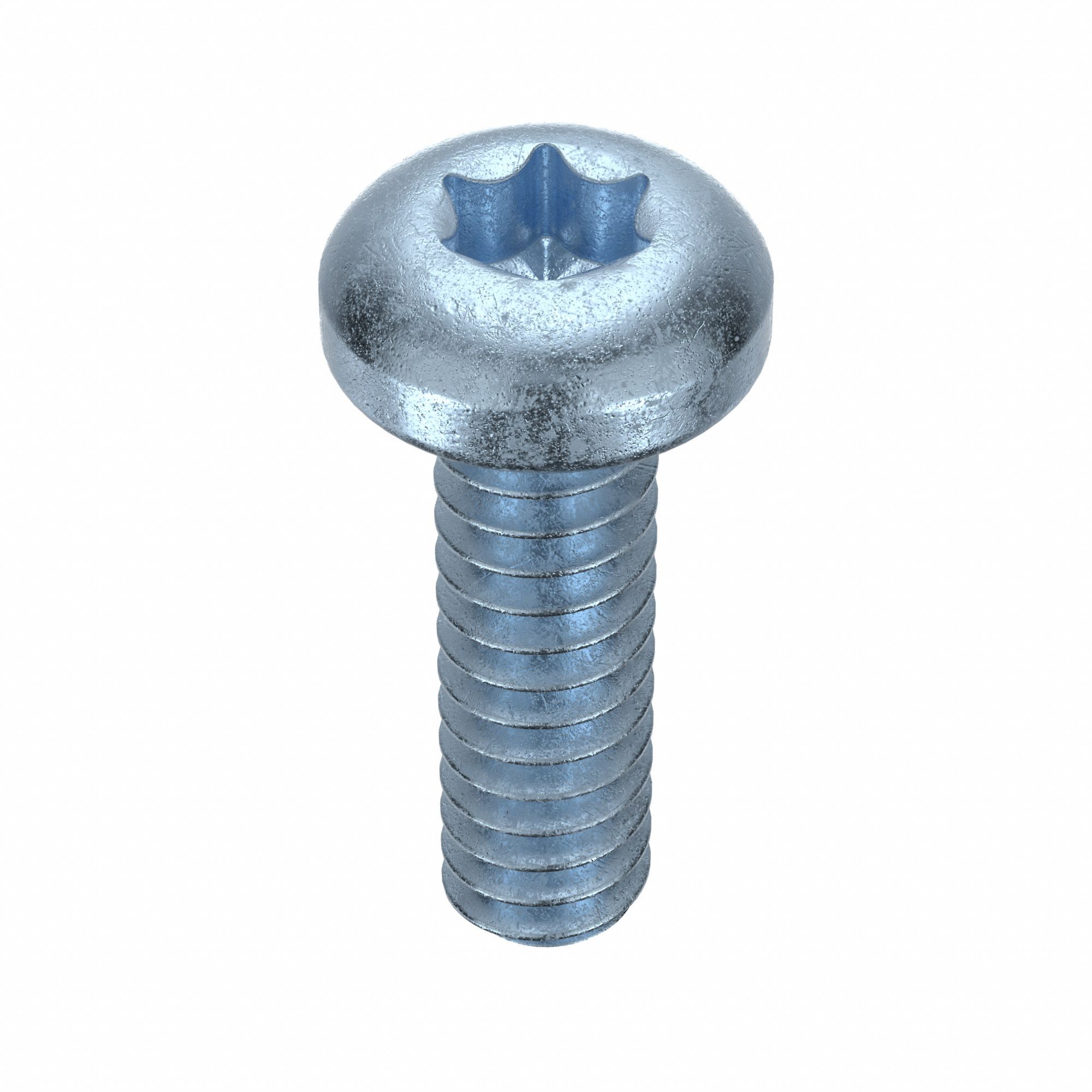 Machine Screw: #4-40 Thread Size, 3/8 in Lg, Steel, Zinc-Plated, Pan, Torx®/Star, 100 PK