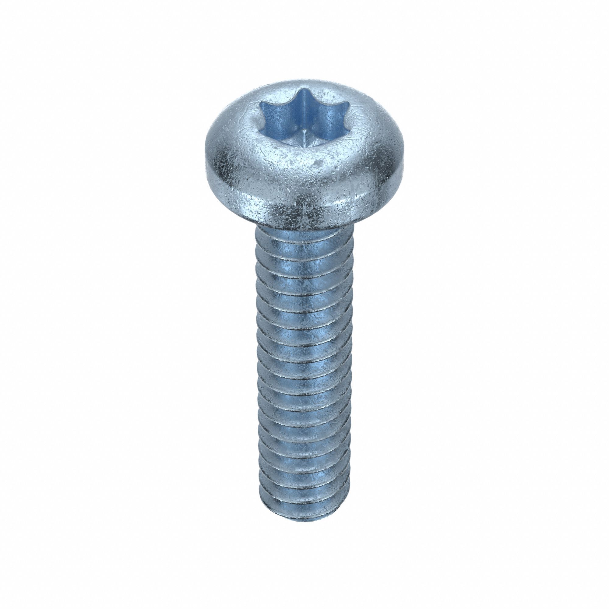 Machine Screw: #4-40 Thread Size, 1/2 in Lg, Steel, Zinc-Plated, Pan, Torx®/Star, 100 PK