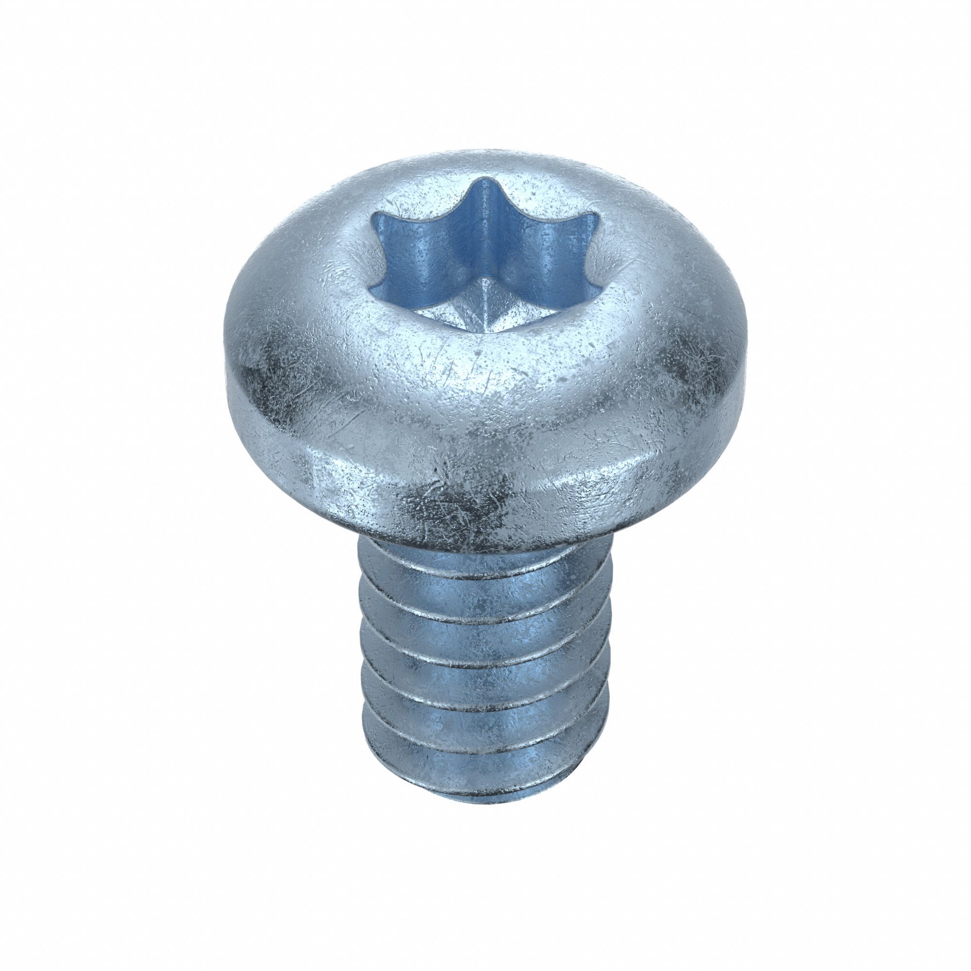 Machine Screw: #6-32 Thread Size, 1/4 in Lg, Steel, Zinc-Plated, Pan, Torx®/Star, 100 PK