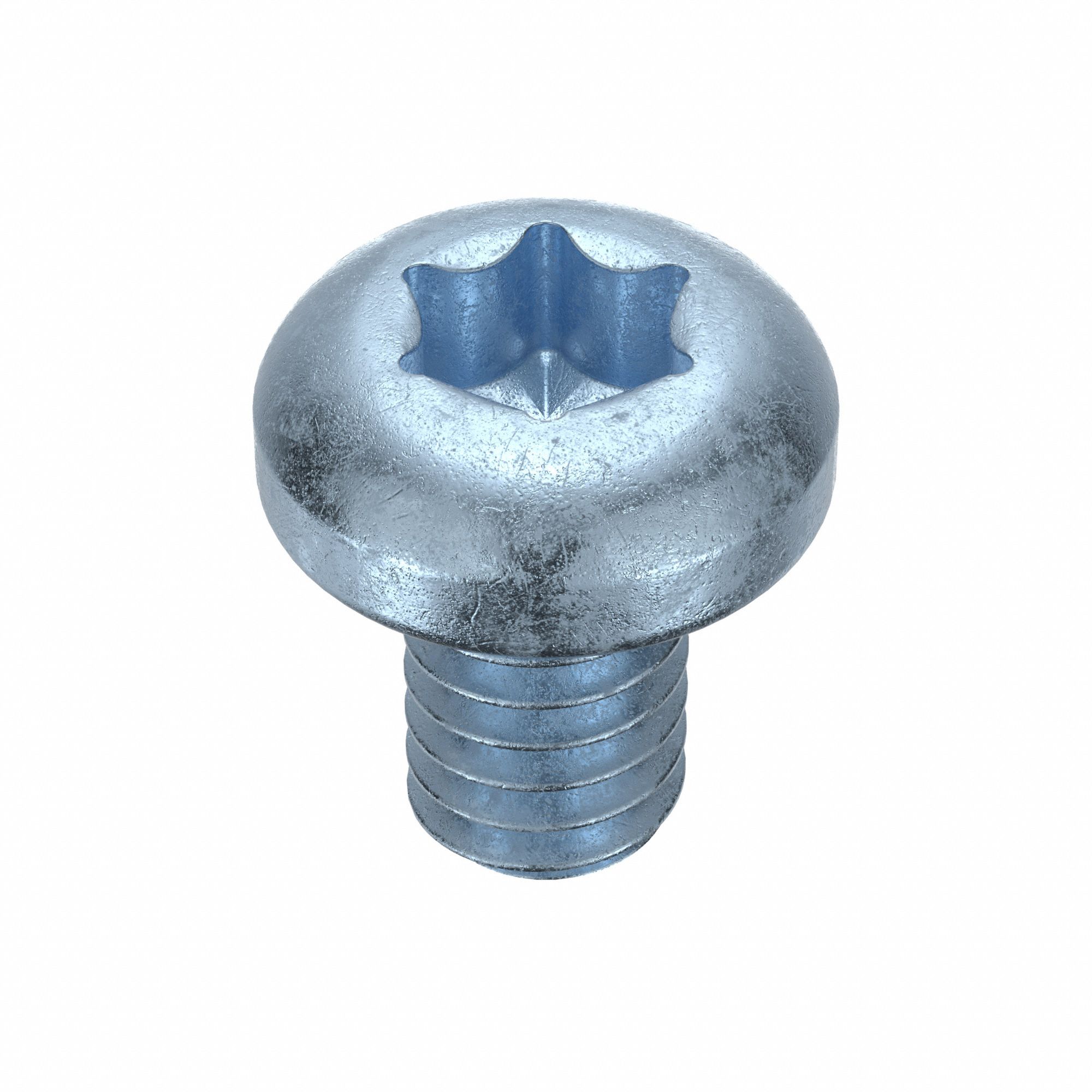 Machine Screw: #8-32 Thread Size, 1/4 in Lg, Steel, Zinc-Plated, Pan, Torx®/Star, 100 PK