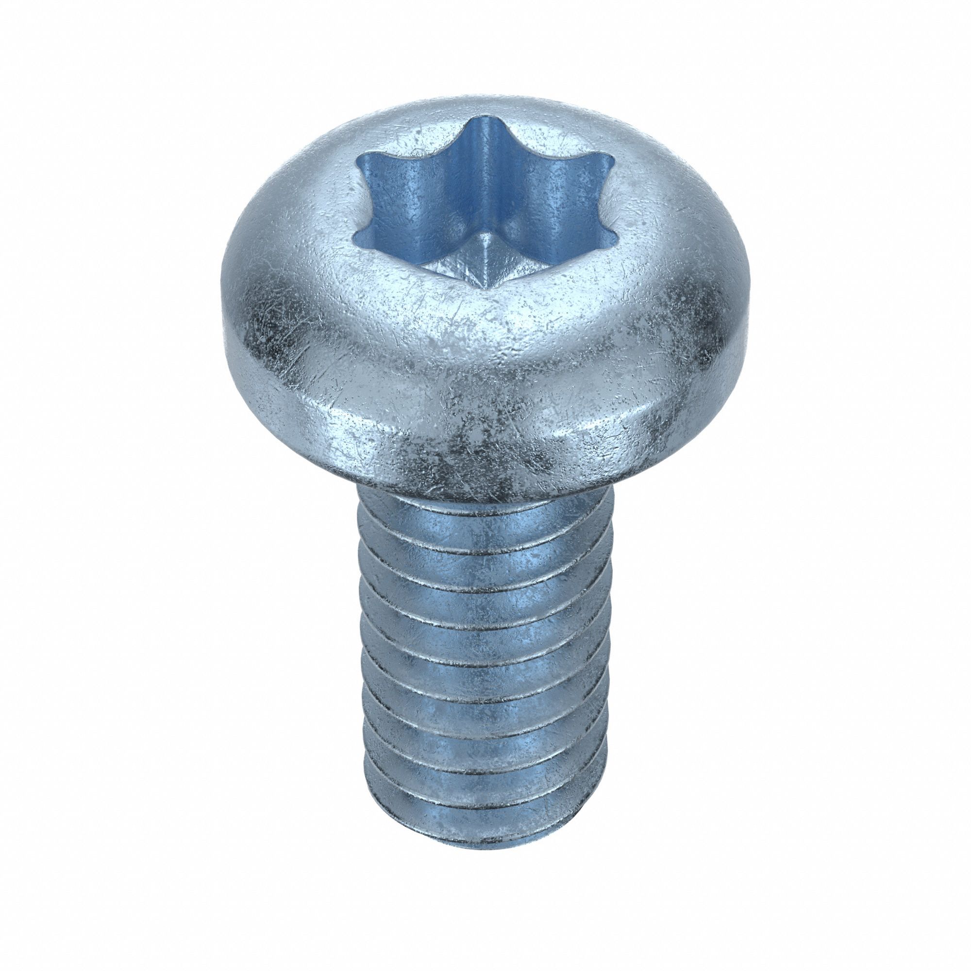 Machine Screw: #8-32 Thread Size, 3/8 in Lg, Steel, Zinc-Plated, Pan, Torx®/Star, 100 PK