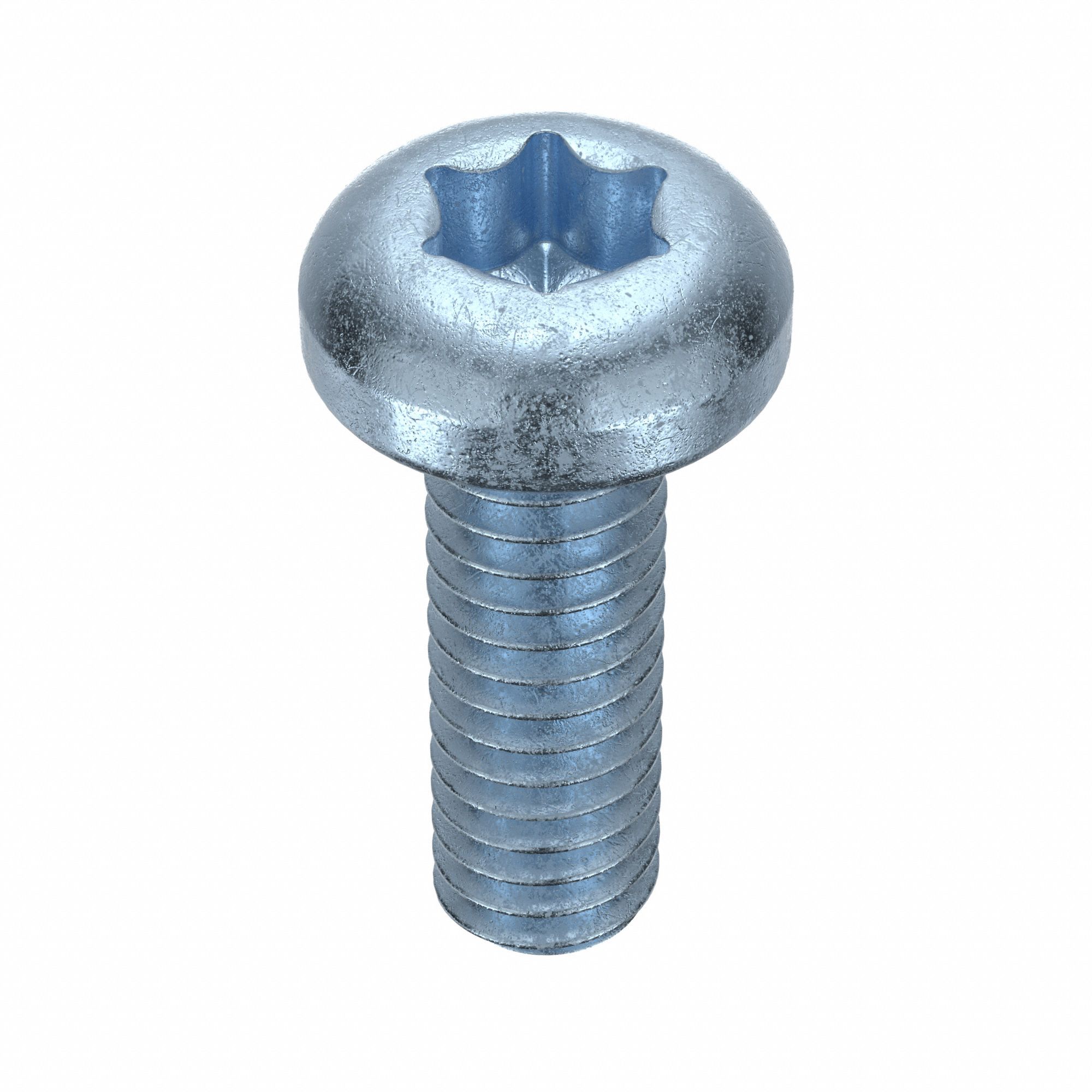Machine Screw: #8-32 Thread Size, 1/2 in Lg, Steel, Zinc-Plated, Pan, Torx®/Star, 100 PK