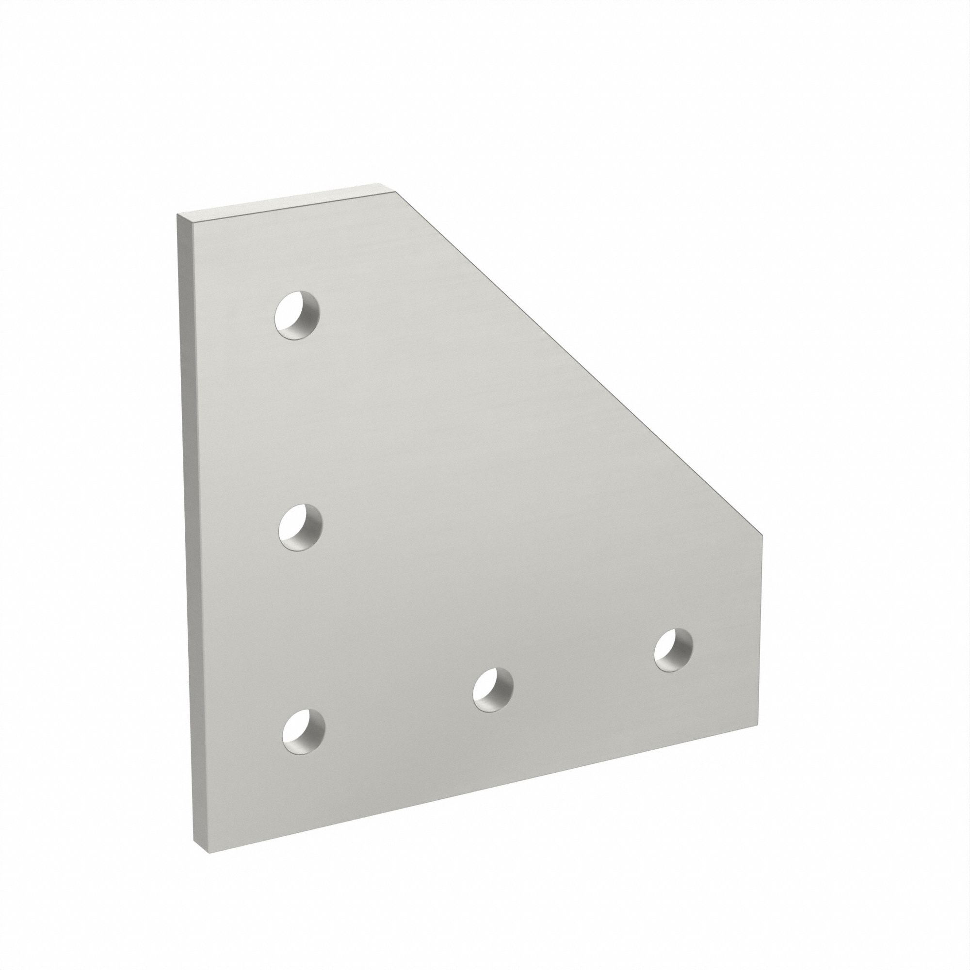 Joining Plate: 90° Angled Flat Plate, 15 Series, 4 1/2 in x 4 1/2 in x 1/4 in, For 21/64 in Slot Wd