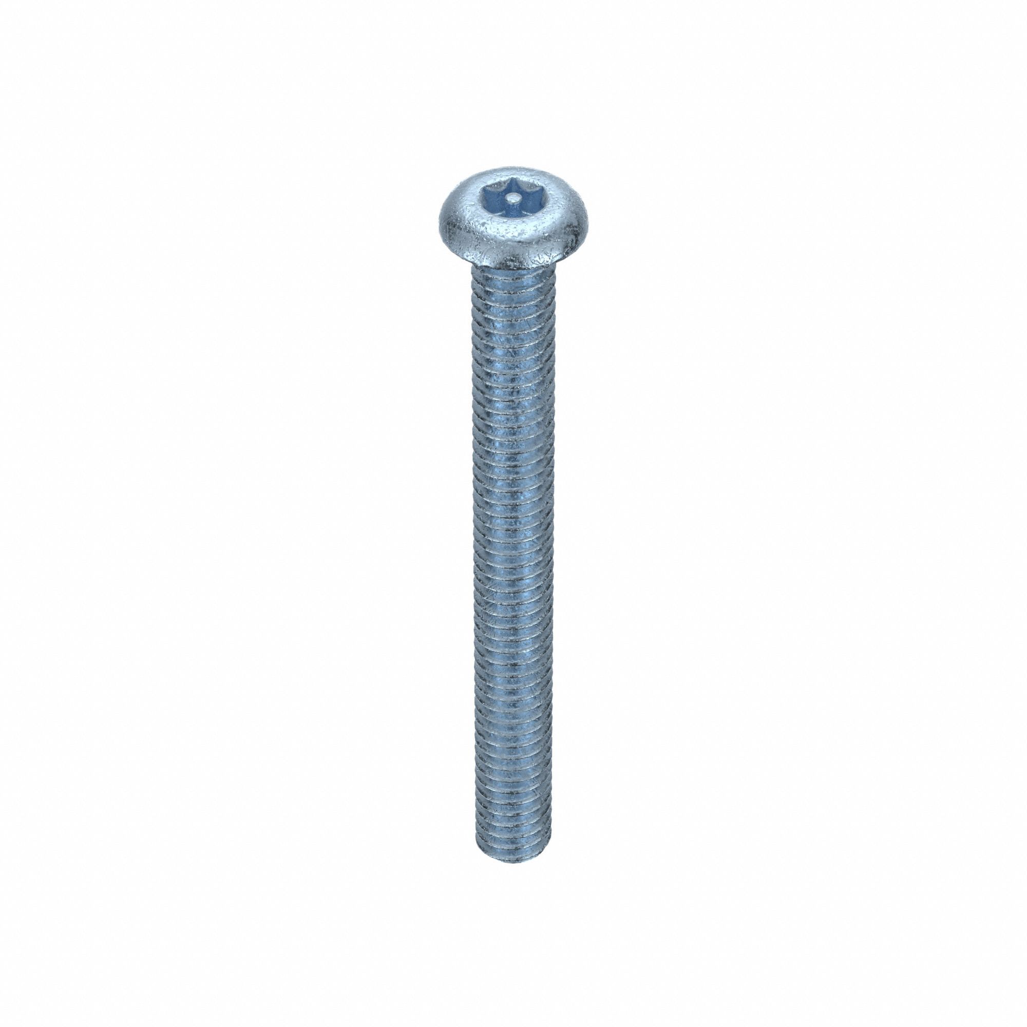 MS, 1/4"-20, Zinc Plated, 2"L, 25PK