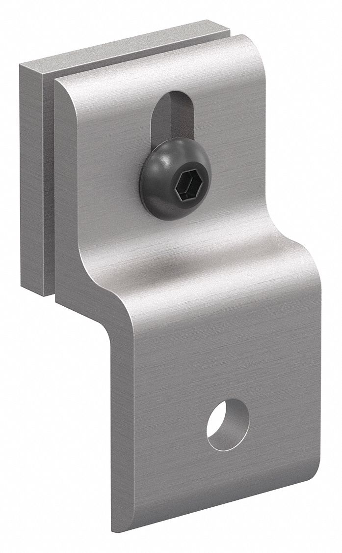 Mesh Panel Retainer: For Mesh Panel, Anodized, Silver, Aluminum, Inch, Faztek 15 Series