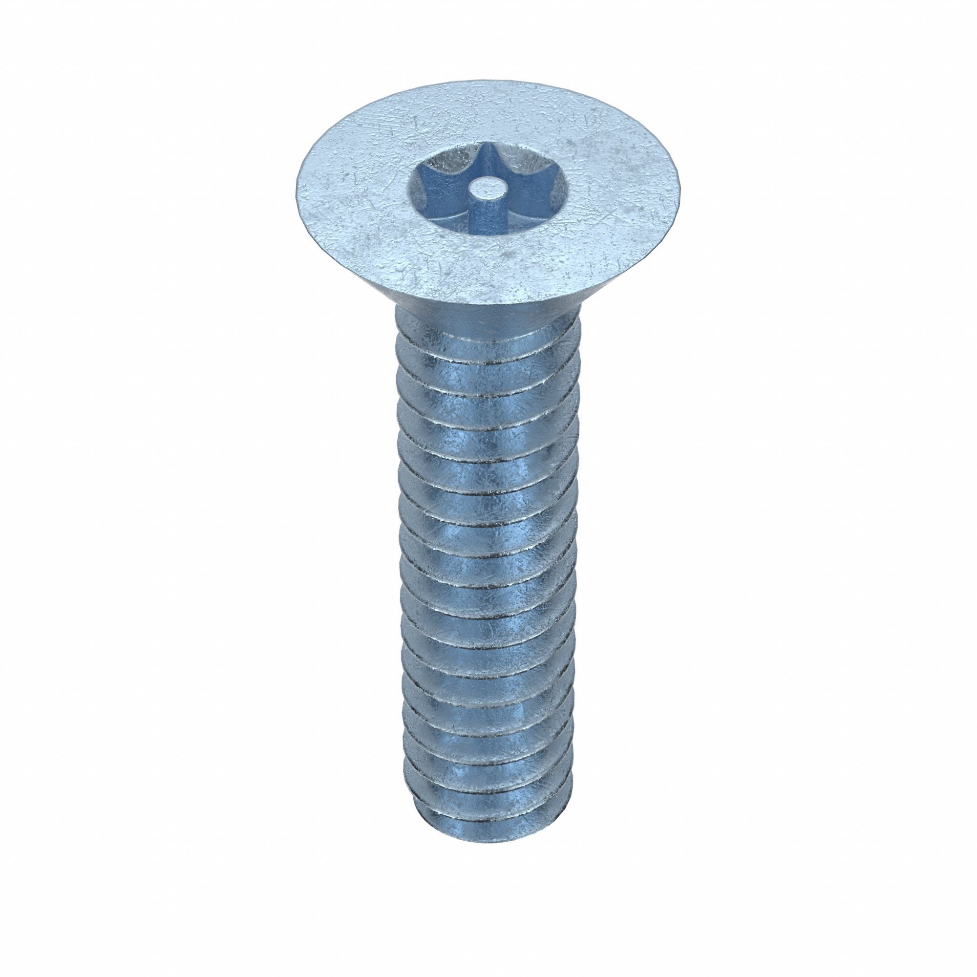 Machine Screw: 1/4"-20 Thread Size, 3 in Lg, Steel, Zinc-Plated, Button, Torx®/Star, 25 PK