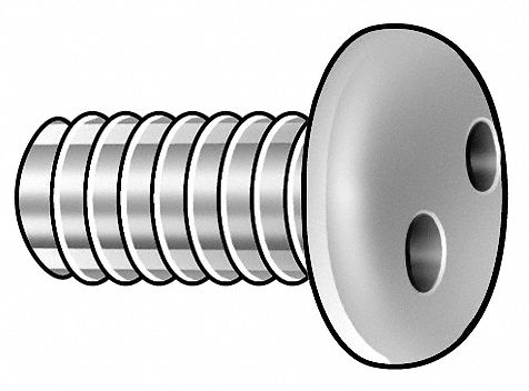 TAMPER RESISTANT SCREW, #4-40 THREAD SIZE, ½ IN L, 18-8 STAINLESS STEEL, PLAIN, PAN, 50 PK