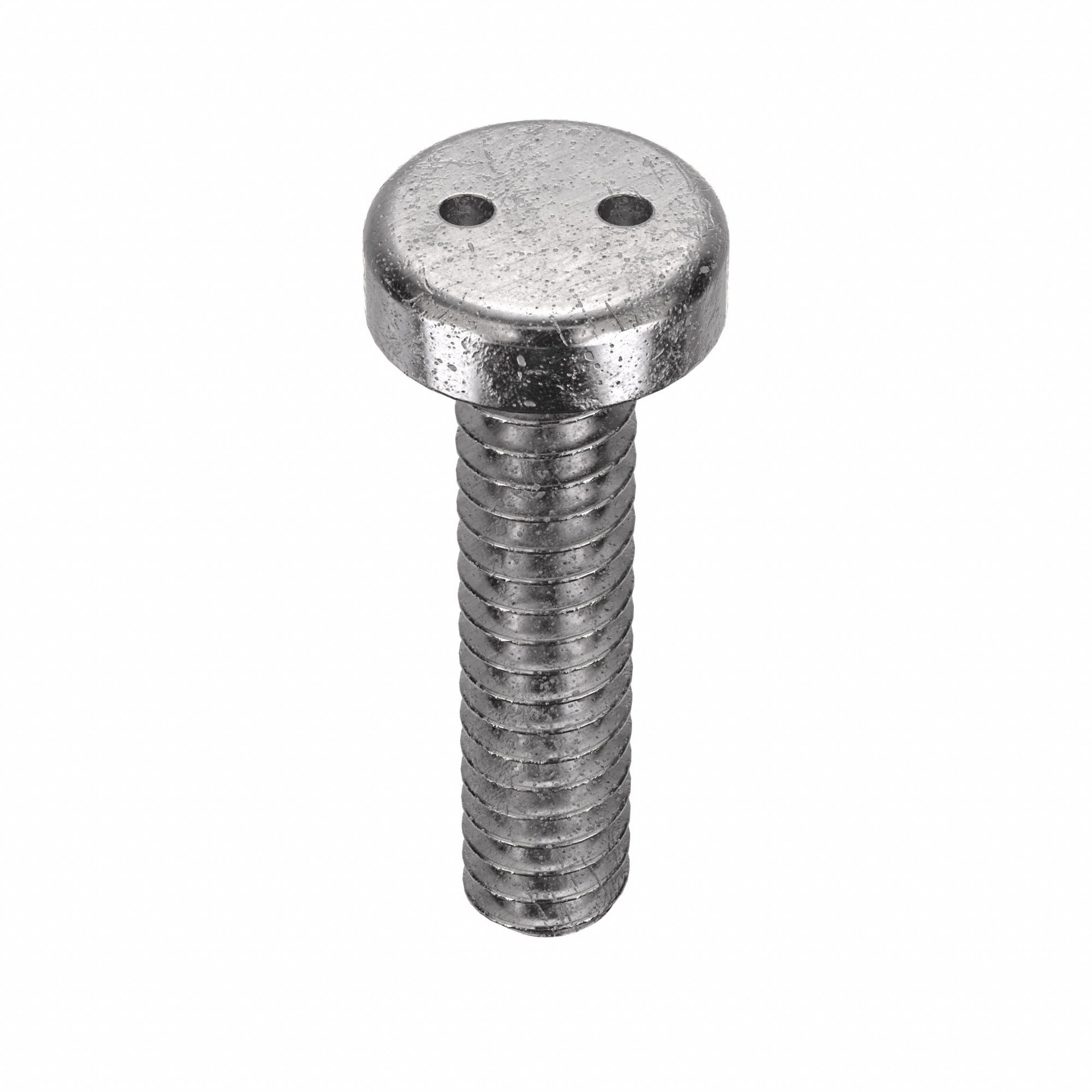 Tamper Resistant Screw: #4-40 Thread Size, 1/2 in Lg, Stainless Steel, Plain, Pan, Spanner, 50 PK
