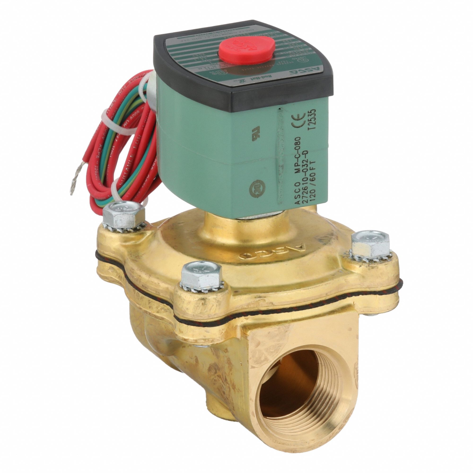 Solenoid Valve: 2-Way, Normally Closed, 1 in Pipe Size, 120V AC, Watertight, High Flow