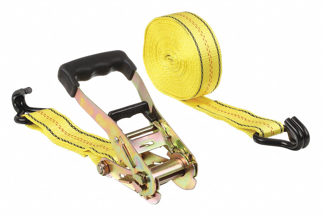 Tie Down Strap, Wire-Hook, Yellow