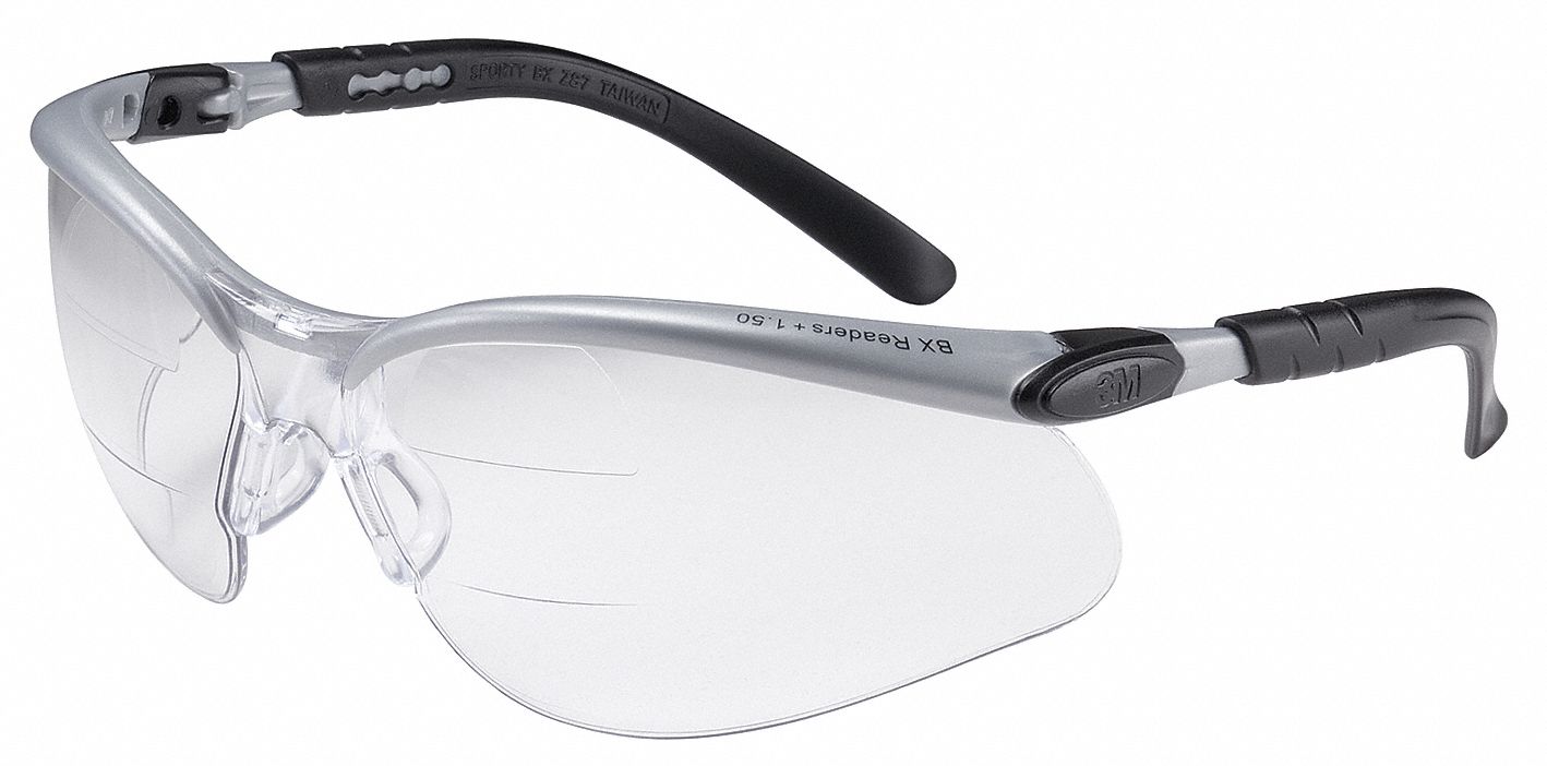 3m 3m 11458 00000 20 3m Bifocal Safety Reading Glasses Anti Fog No Foam Lining Wraparound