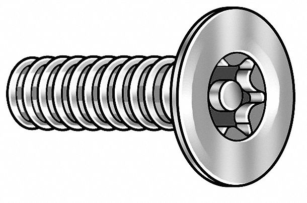 Security Shoulder Screws 100 pcs Zinc Plated Steel 5/16-18 X 1-1/4 Truss Head Tamper Resistant One-Way Slotted Drive 