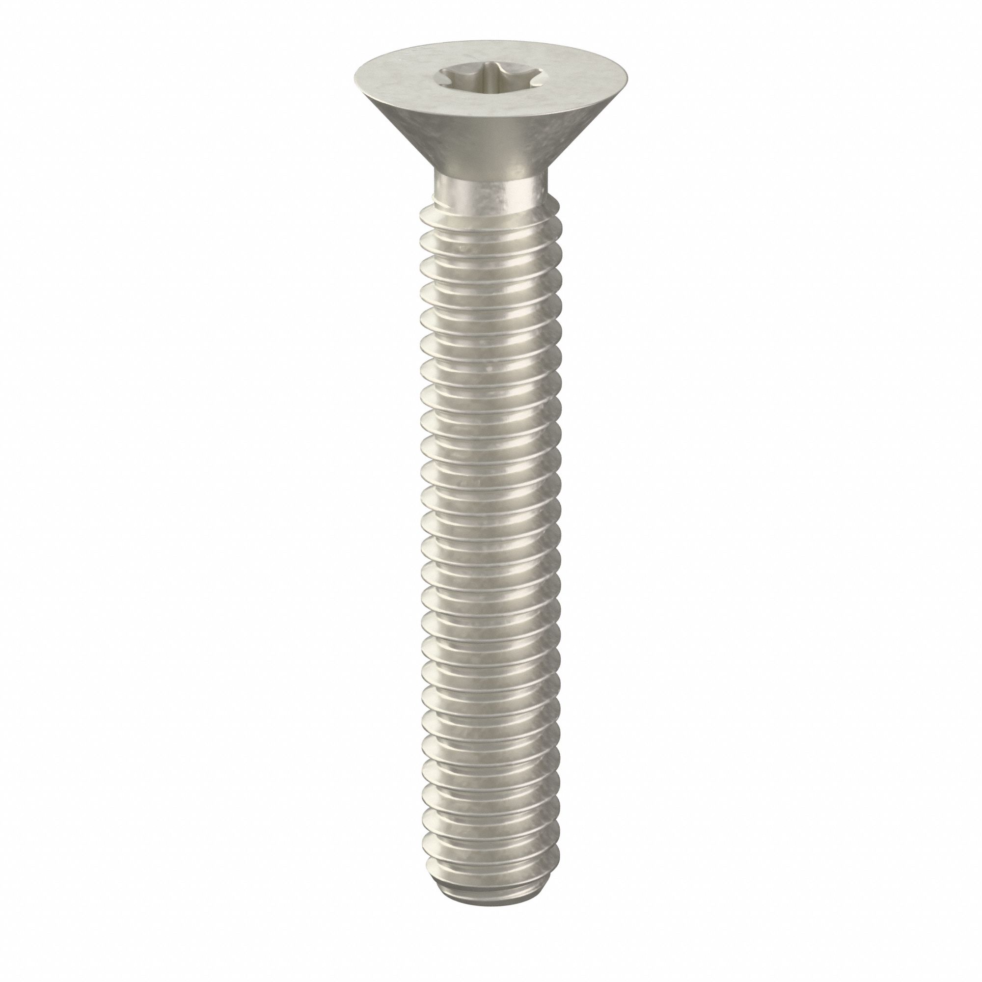 Tamper Resistant Screw: #8-32 Thread Size, 1 in Lg, Stainless Steel, Plain, Flat, 25 PK
