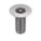 TAMPER RESISTANT SCREW, #10-24 THREAD, ½ IN L, 18-8 SS, PLAIN FINISH, FLAT, 25 PK