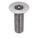 TAMPER RESISTANT SCREW, #10-24 THREAD, ⅝ IN L, 18-8 SS, PLAIN FINISH, FLAT, 25 PK