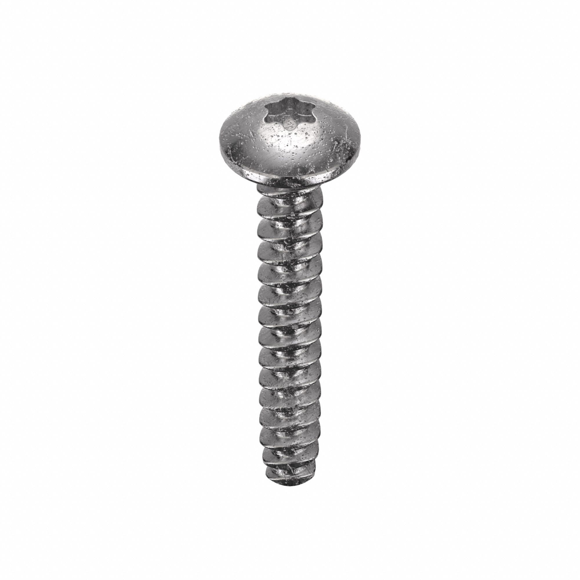 Thread Forming Screw: #0 Size, 3/8 in Lg, Stainless Steel, Plain, Torx Plus®, Pan, 50 PK