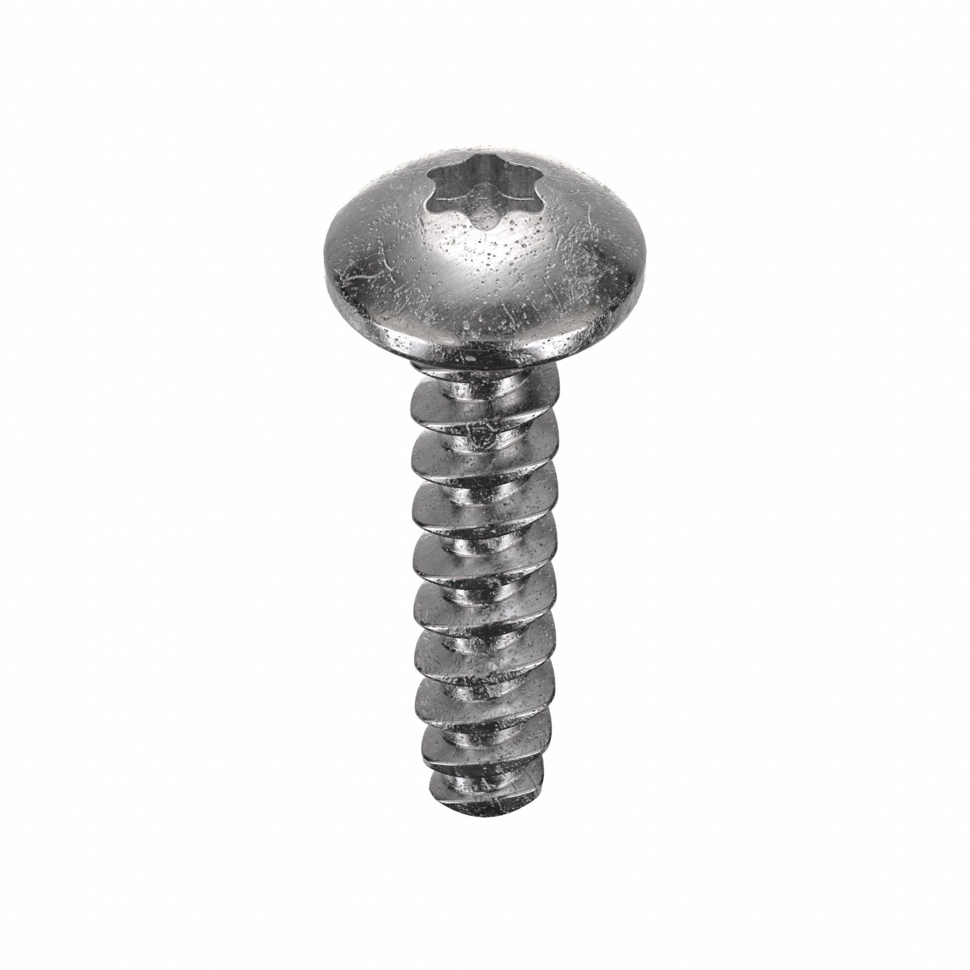 Thread Forming Screw: #2 Size, 3/8 in Lg, Stainless Steel, Plain, Torx Plus®, Pan, 50 PK