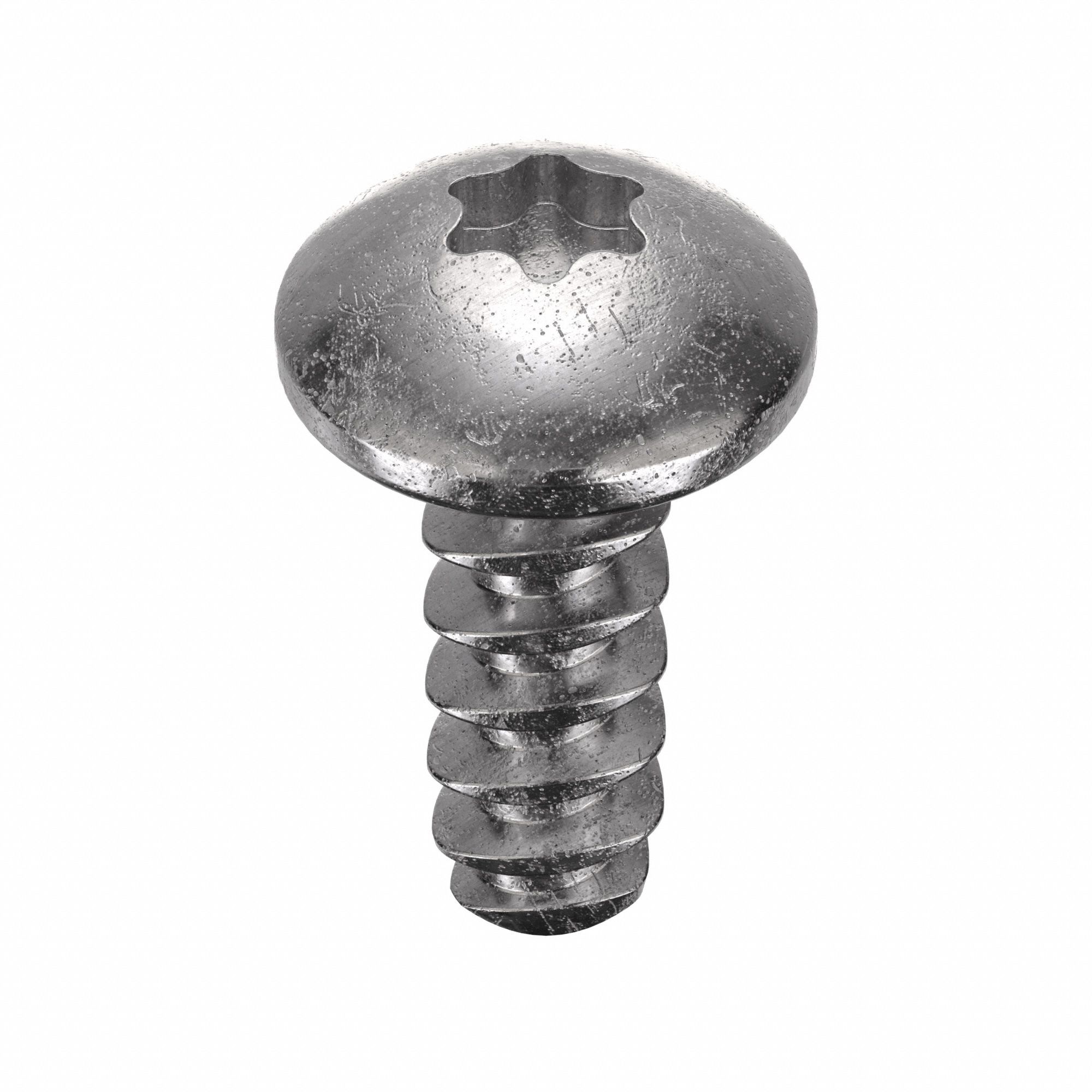 Thread Forming Screw: #6 Size, 3/8 in Lg, Stainless Steel, Plain, Torx Plus®, Pan, 50 PK