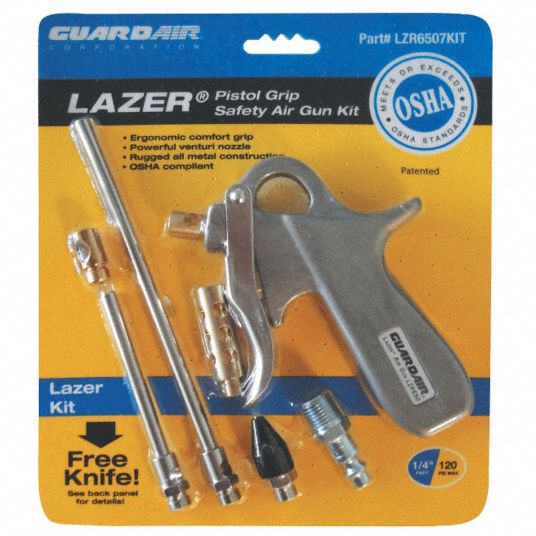 GUARDAIR Air Gun Kit PistolGrip Grip, Aluminum, 1/4 in NPT Female, 4