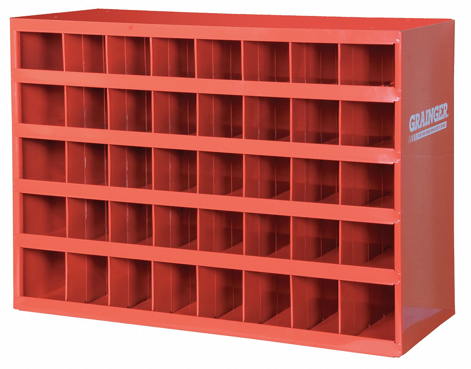 Durham 36 Inch Wide Small Parts Storage with 112 Steel Pigeon Hole Bins