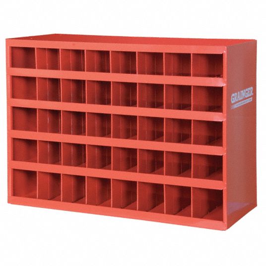 Bin Shelving Unit - 40 Corrugated Bins 12 Deep