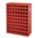 PIGEONHOLE BIN UNIT, 34 IN X 12 IN X 42 IN, 72 COMPARTMENTS, RED, STEEL, POWDER COATED