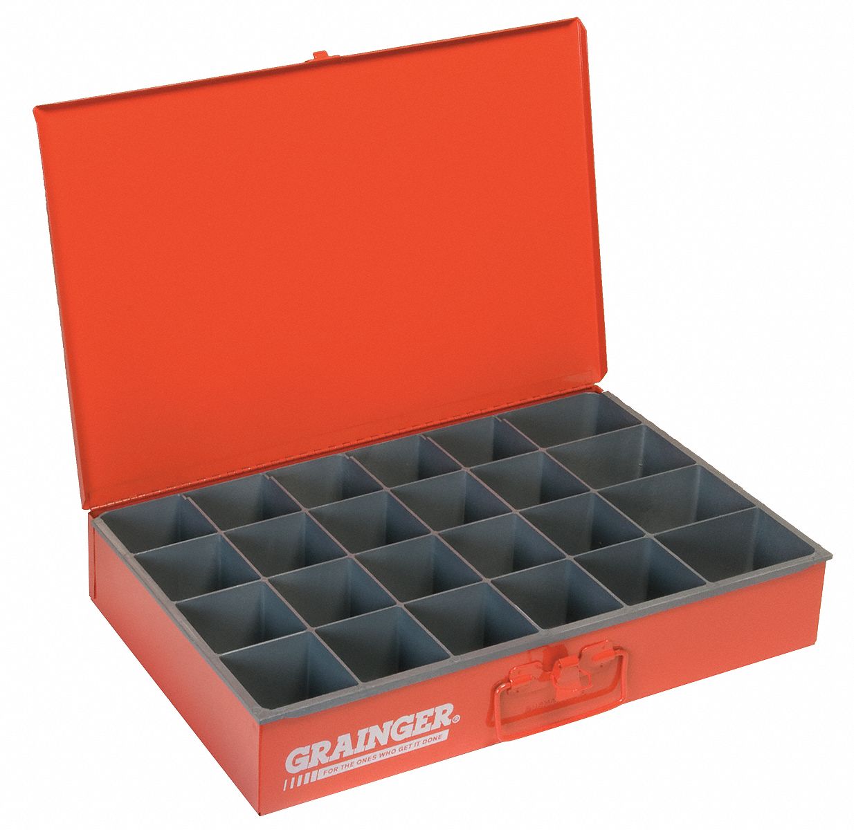 COMPARTMENT DRAWER, 18⅜ IN X 12½ IN X 3⅛ IN, 24 COMPARTMENTS, RED