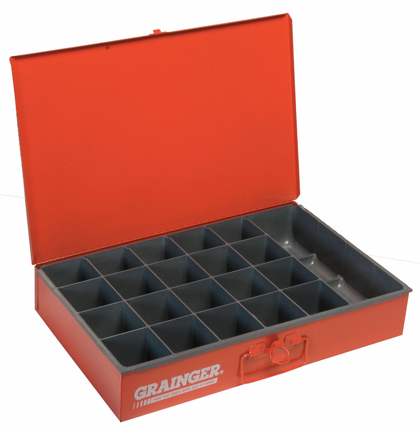 COMPARTMENT DRAWER, 18⅜ IN X 12½ IN X 3⅛ IN, 21 COMPARTMENTS, RED