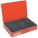 COMPARTMENT DRAWER, 18⅜ IN X 12½ IN X 3⅛ IN, 3 1/16 IN X 5 13/16 IN X 2 15/16 IN, RED