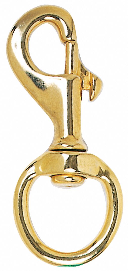 Annin Flagmakers 802710 Snap Hook,2 1/2in,Brass,Gold
