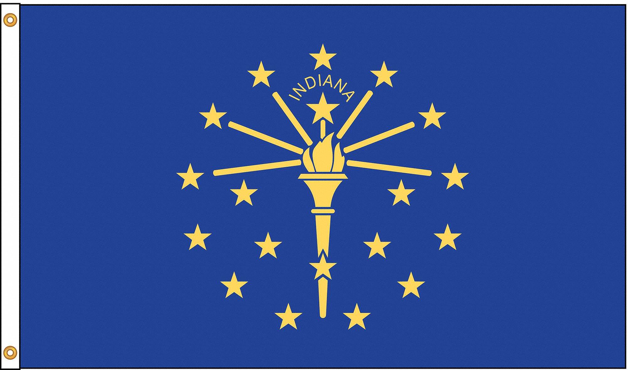 Indiana State Flag: Nylon, Indoor/Outdoor, 4 ft x 6 ft, State Flags, State