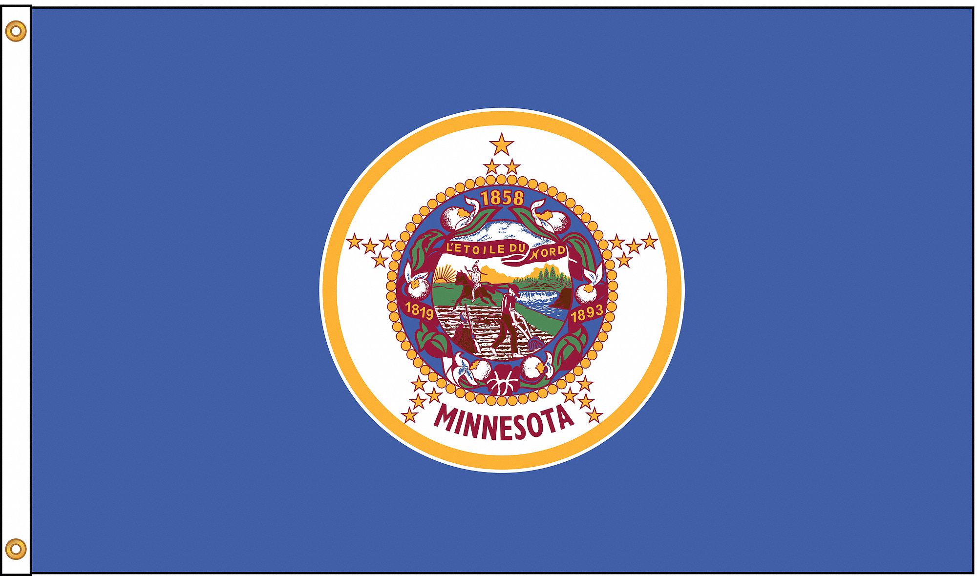 Nylglo Minnesota State Flag 5 Fth X 8 Ftw Indoor Outdoor 5jfk2
