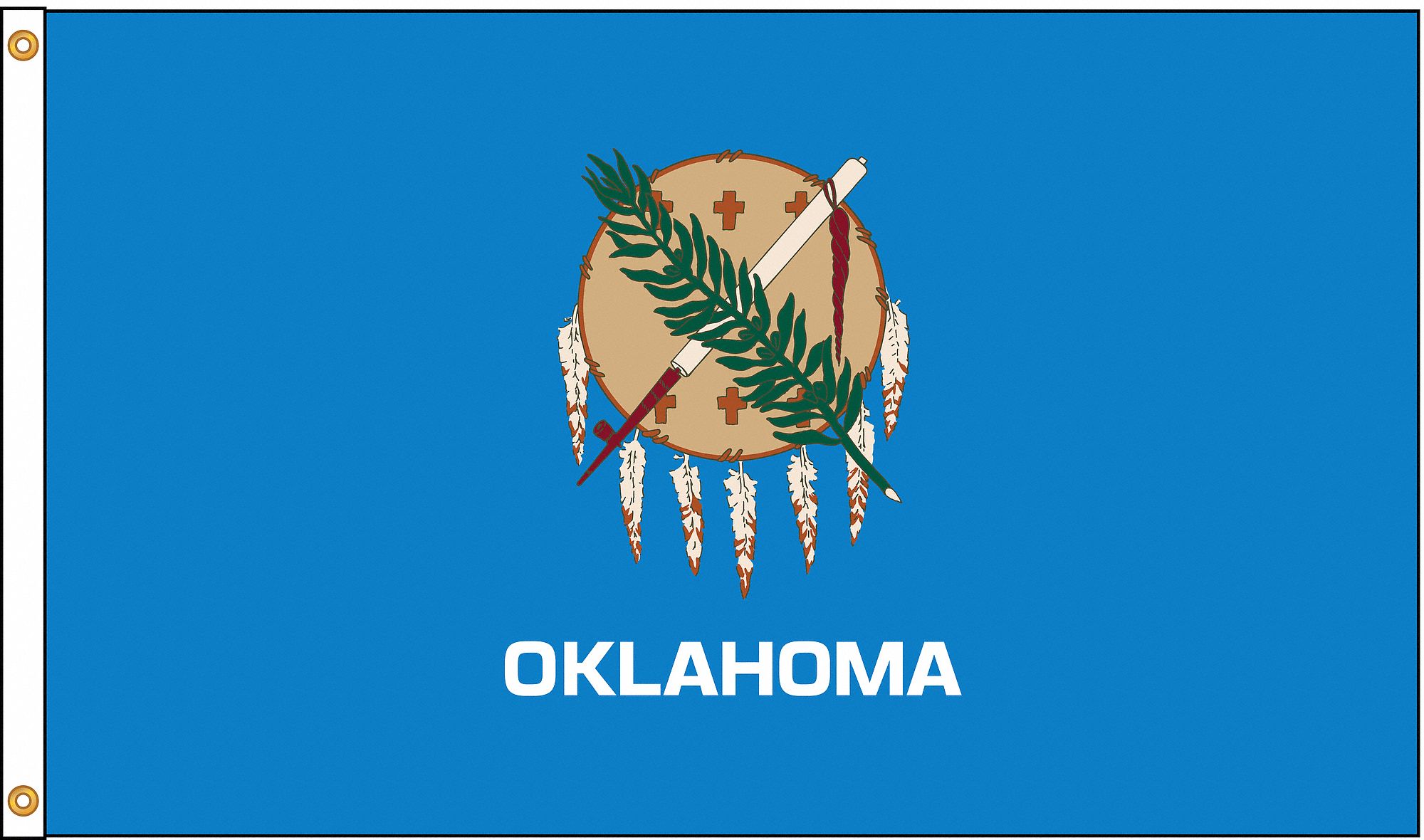 Nylon Indoor Outdoor Oklahoma State Flag 5JFN8 144380 Grainger