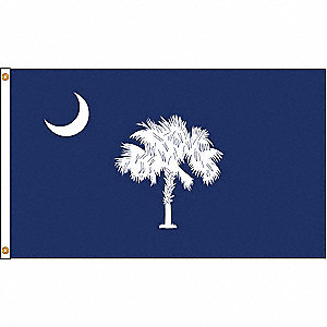 SOUTH CAROLINA FLAG,5X8 FT,NYLON