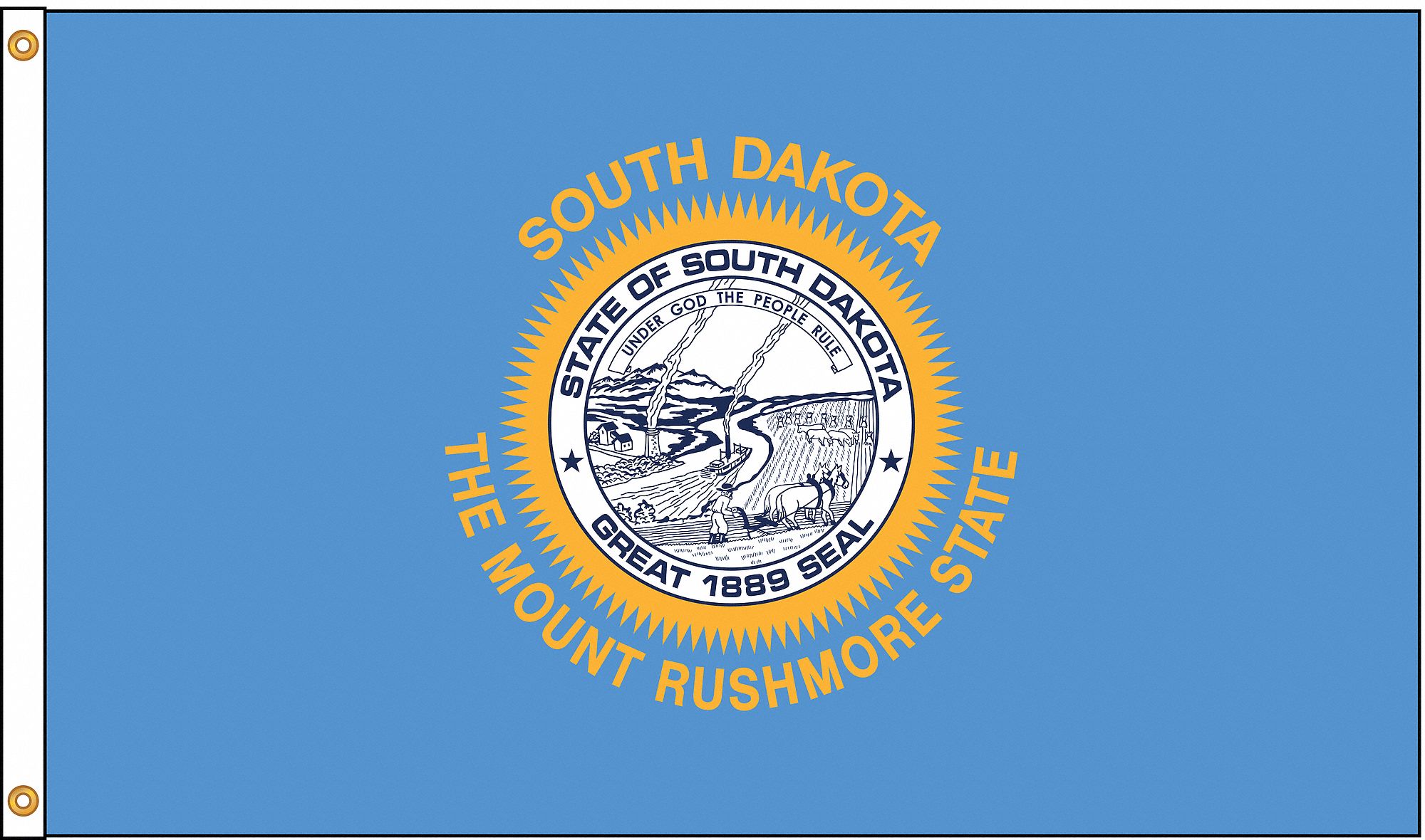 South Dakota State Historic 4"x6" Flag on a Pole NEW