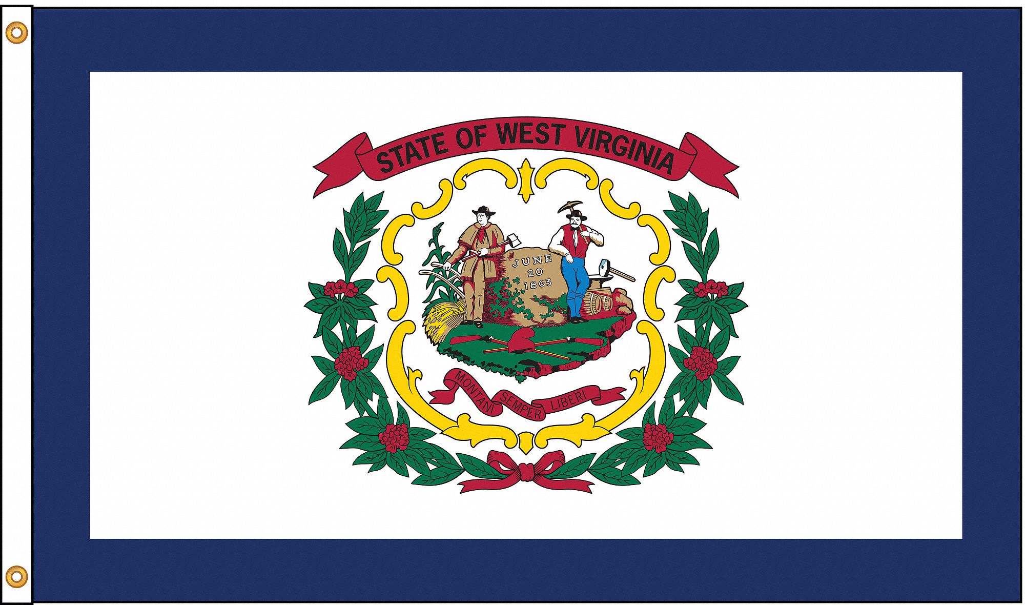 WEST VIRGINIA FLAG,4X6 FT,NYLON