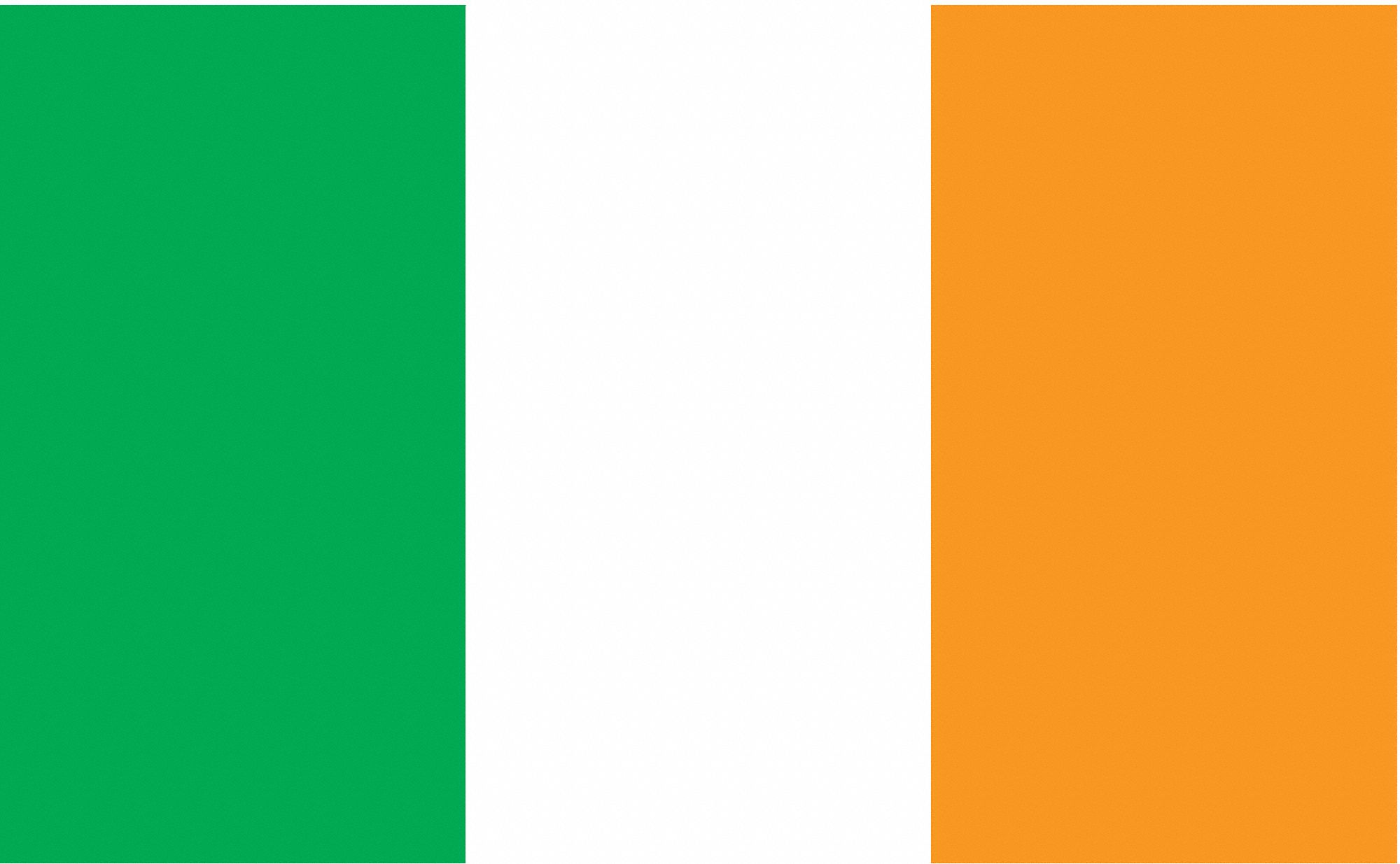 Country Flag: 3 ft Ht, 5 ft Wd, 20 ft Min. Flagpole Ht, Ireland
