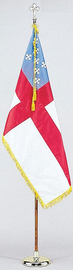 5JGC7 - Episcopal Flag Set W/base Nylon