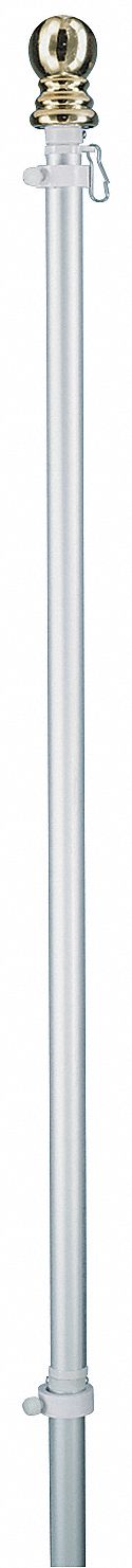 5JGC9 - 2-Piece Spinning Pole Aluminum Silver