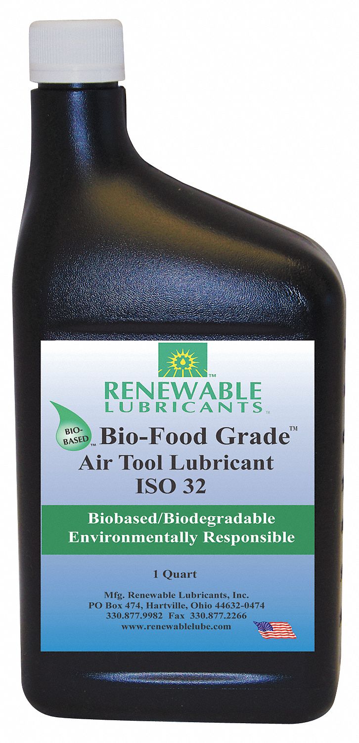 RENEWABLE LUBRICANTS Air Tool Lubricant, Synthetic Base Oil, 32 oz