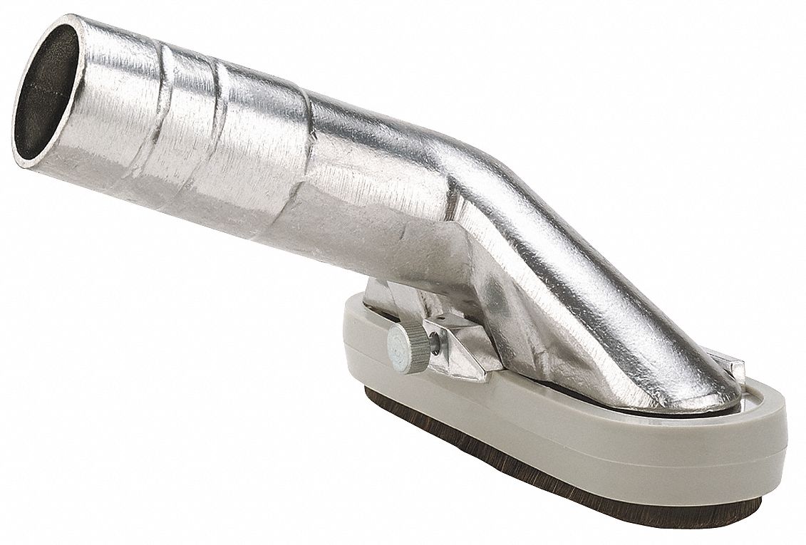 DUST BRUSH, METAL, FOR 1½ IN HOSE DIAMETER, 6 IN L, 6 IN W, 4½ IN D, 1½ IN DIAMETER