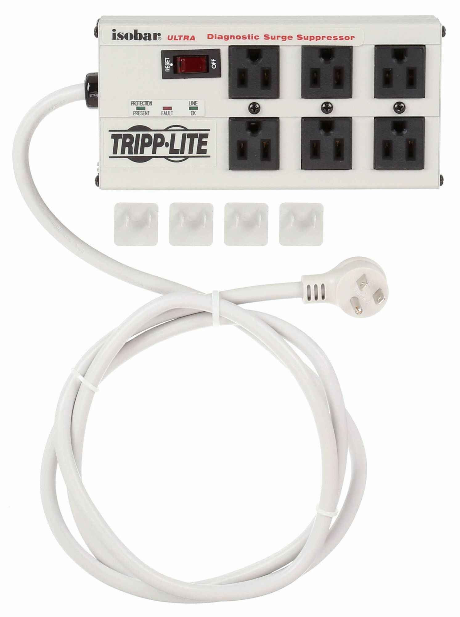 TRIPP LITE Isolated Filter Surge Protector Outlet Strip 6 Outlets