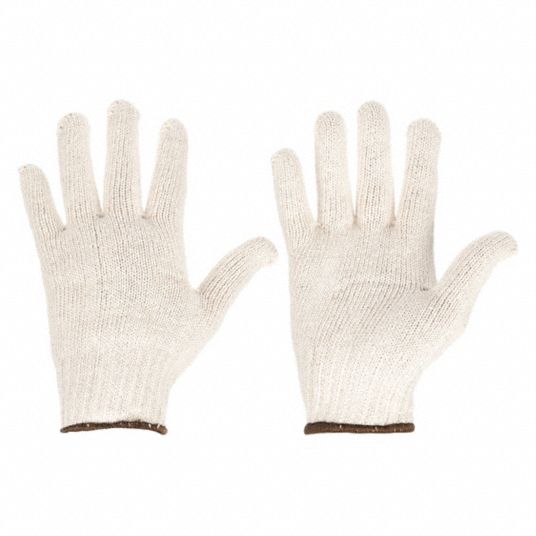 Beige Poly Cotton Work Gloves - 10 Gauge