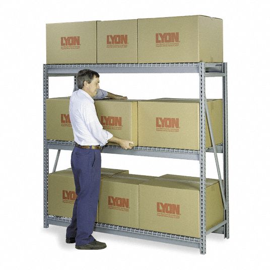 LYON Bulk Storage Rack: Starter, Medium-Duty, 72 in x 24 in x 72 in ...