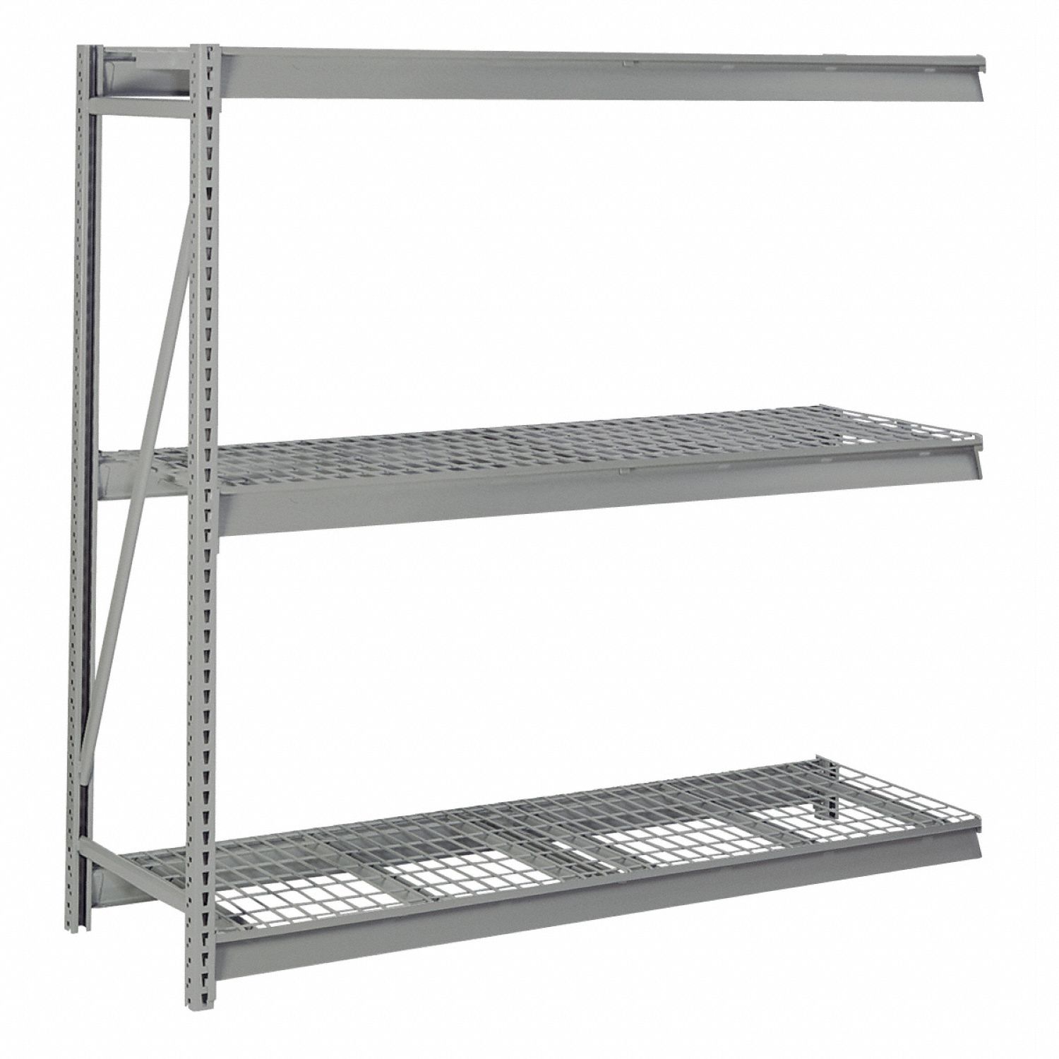 LYON Bulk Storage Rack AddOn, MediumDuty, 60 in x 24 in x 72 in, Steel Wire, 3 Shelves