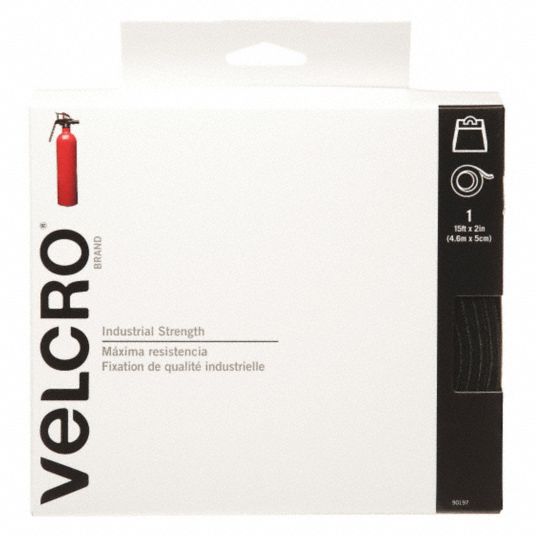 VELCRO BRAND, Rubber Adhesive, 15 ft, Reclosable Fastener - 5JLE1